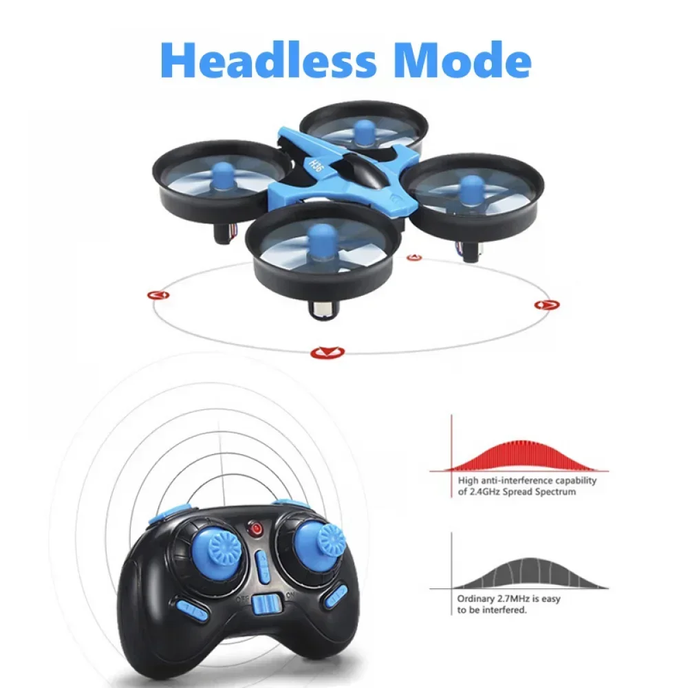 רחפן ילדים Jjrc h36 מיני rc מזל "ט 4ch 6-ציר ראש מצב מסוק 360 ° להעיף מרחוק עם שלט רחוק צעצוע מיני רחפן עבור ילדים – תמונה 5
